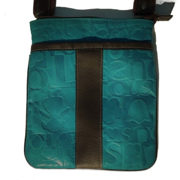 Turquoise cross body bag - Picture 1 of 7